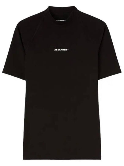 Logo Print Short Sleeve T-Shirt Black - JIL SANDER - BALAAN 2