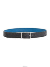 Intrecciato Reversible Leather Belt Black Blue - BOTTEGA VENETA - BALAAN 4