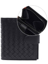 Intrecciato Nappa Half Wallet Black - BOTTEGA VENETA - BALAAN 3