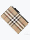 Check Zipper Card Wallet Beige - BURBERRY - BALAAN 2