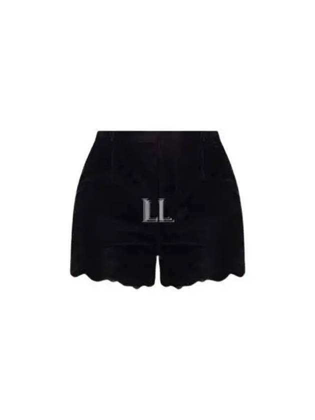 Viscose Velvet Shorts Black - SAINT LAURENT - BALAAN 2