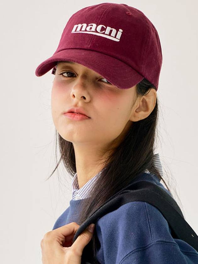 SIGNATURE LOGO BALL CAP BURGUNDY - MACNI - BALAAN 3