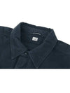 Lens Two Pocket Shirt Zip Up Jacket Navy - CP COMPANY - BALAAN 4