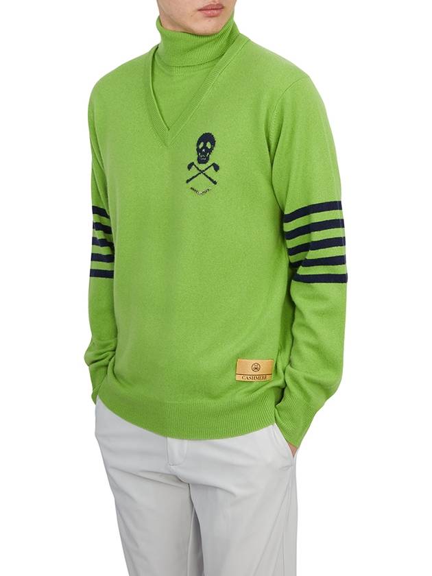 Golf wear men s neck polar knit MLM 2C AB02 LIME - MARK & LONA - BALAAN 6