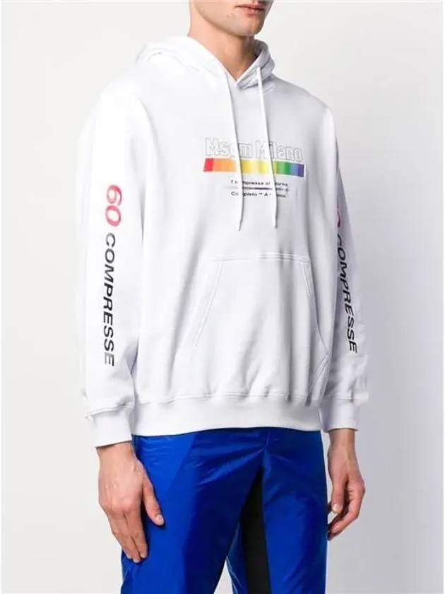 Colorful Printing Cotton Hoodie White - MSGM - BALAAN 4