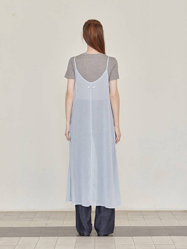 See through sleeveless long dress sky blue - LESEIZIEME - BALAAN 7