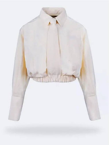 Jacquemus La Chemise Cravat Crop Shirt 223SH011 1053 - JACQUEMUS - BALAAN 1