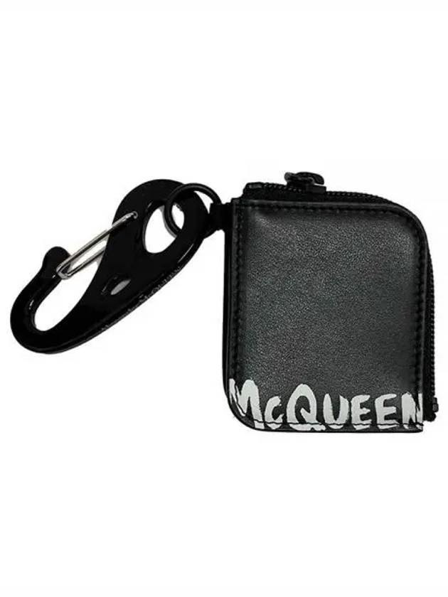 Logo graffiti coin purse black 601689 1NT1B 1000 - ALEXANDER MCQUEEN - BALAAN 2