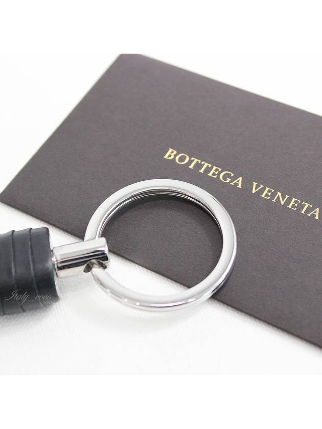 Intrecciato Leather Key Holder Black - BOTTEGA VENETA - BALAAN 5