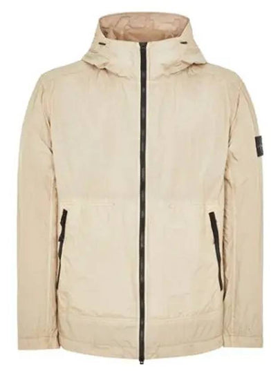 Men's Wappen Patch Nylon Hooded Jacket Beige - STONE ISLAND - BALAAN 2