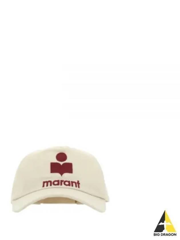 Tyron Logo Cotton Ball Cap Ecru Red - ISABEL MARANT - BALAAN 2