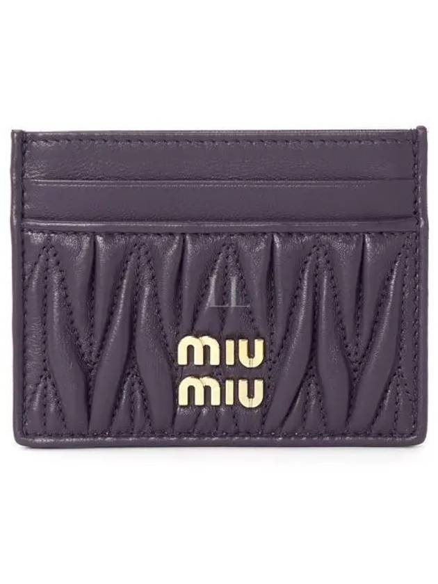 Materasse Nappa Leather Card Wallet Violet - MIU MIU - BALAAN 2