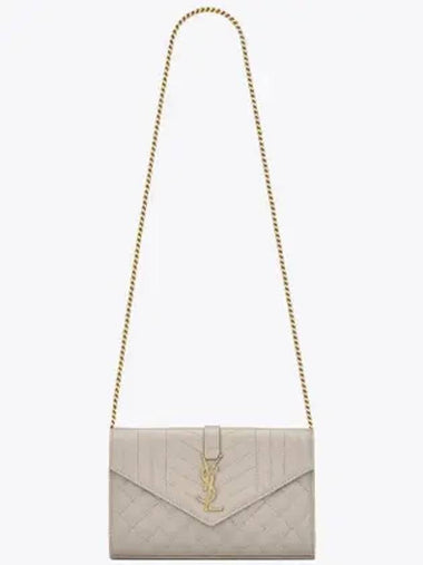 Cassandre Monogram Chain Cross Bag Beige - SAINT LAURENT - BALAAN 1