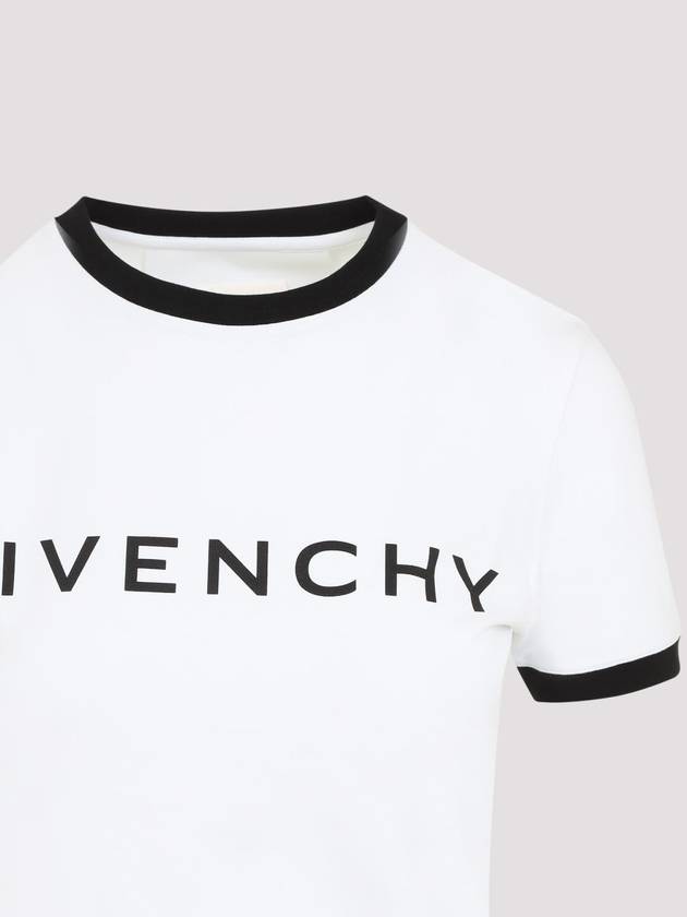 Archetype Slim Fit Cotton Short Sleeve T-Shirt White - GIVENCHY - BALAAN 4