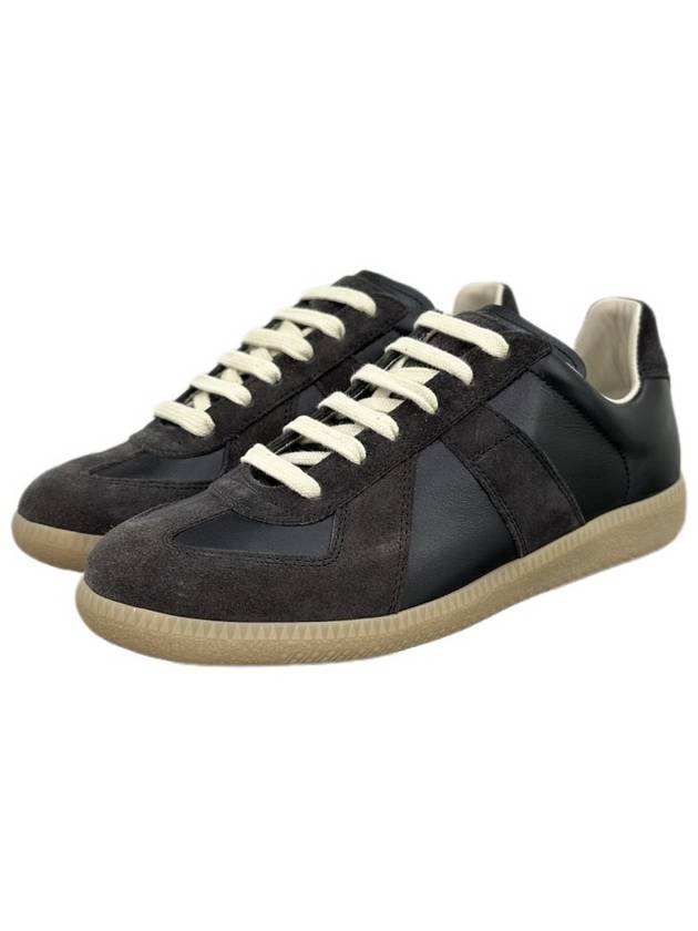 Replica Calfskin Low Top Sneakers Black - MAISON MARGIELA - BALAAN 2