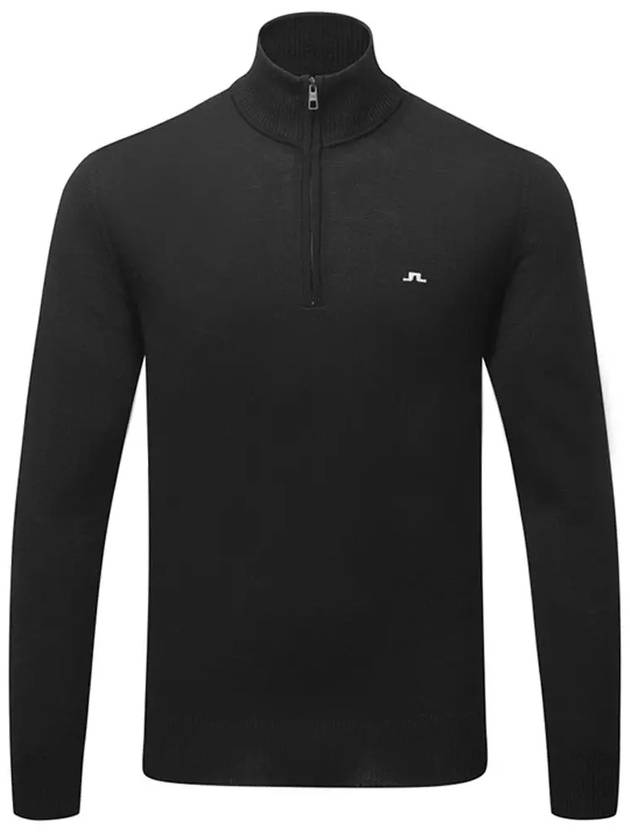 Kian Half Zip-Up Knit Top Black - J.LINDEBERG - BALAAN 2