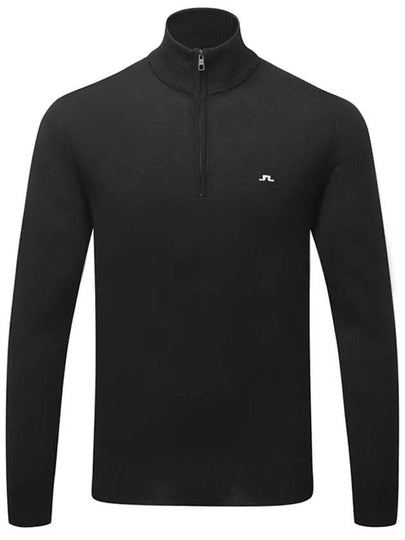 Kian Half Zip-Up Knit Top Black - J.LINDEBERG - BALAAN 2