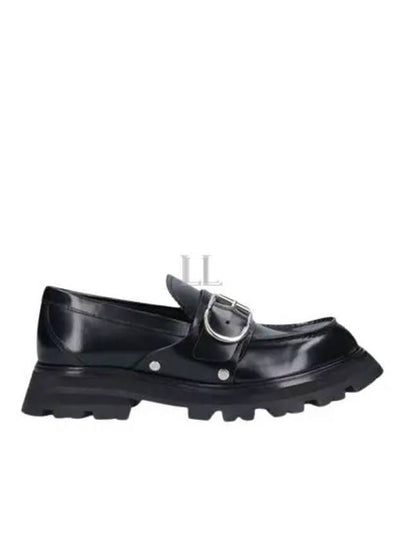 Buckle Leather Loafers Black - ALEXANDER MCQUEEN - BALAAN 2