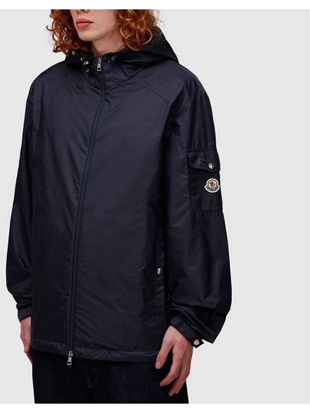 Etiache Rain Hooded Zip Up Blue - MONCLER - BALAAN 4