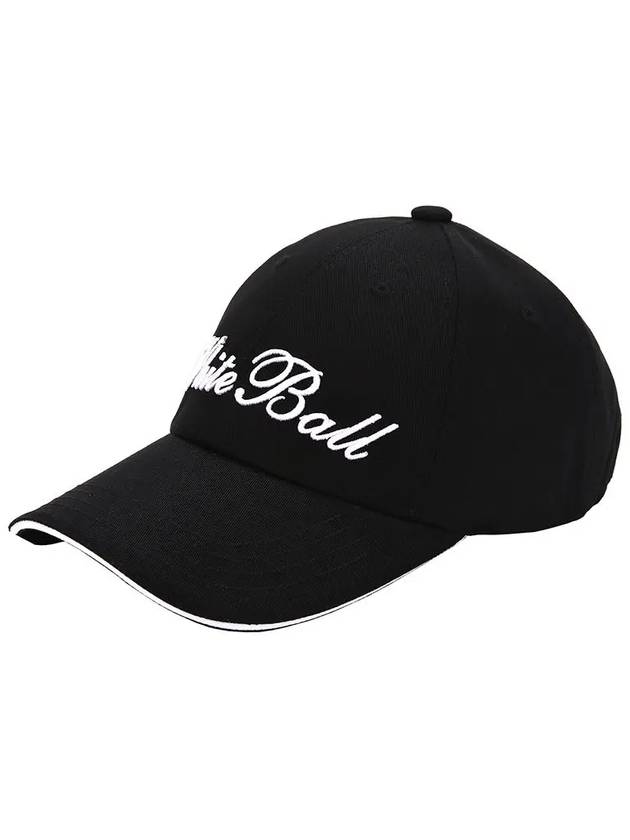 Golf Wear Volume Lettering Golf Hat WB21SUMC01BK Black - WHITEBALL - BALAAN 5