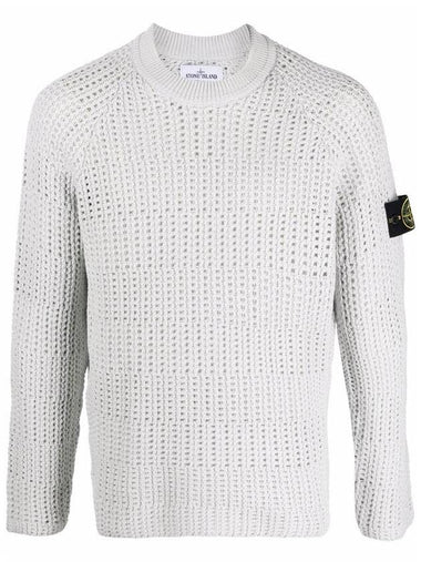 Wappen Patch Knit Top Off White - STONE ISLAND - BALAAN 1