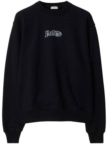 Logo Crew Neck Sweatshirt Coal - BURBERRY - BALAAN 1