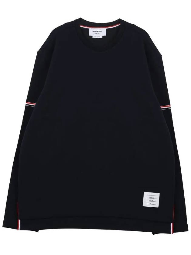 Cotton Rugby Long Sleeve T-Shirt Navy - THOM BROWNE - BALAAN 2