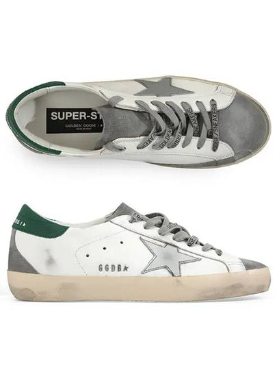 Superstar Green Heel Tab Leather Sneakers White - GOLDEN GOOSE - BALAAN 2