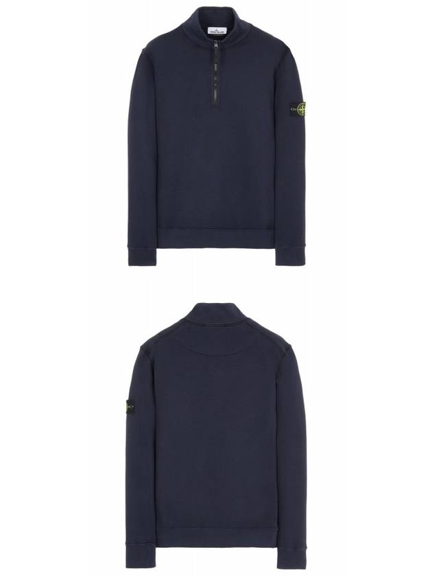 Wappen Patch Half Zip-up Sweatshirt Navy - STONE ISLAND - BALAAN 5