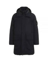 Polyester Micro Twill Long Down Parka Navy - STONE ISLAND - BALAAN 2