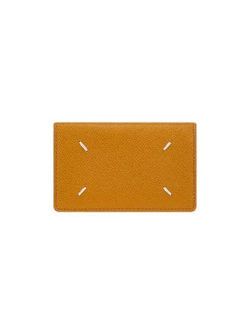 Snap Button Flap Card Case Orange - MAISON MARGIELA - BALAAN 1