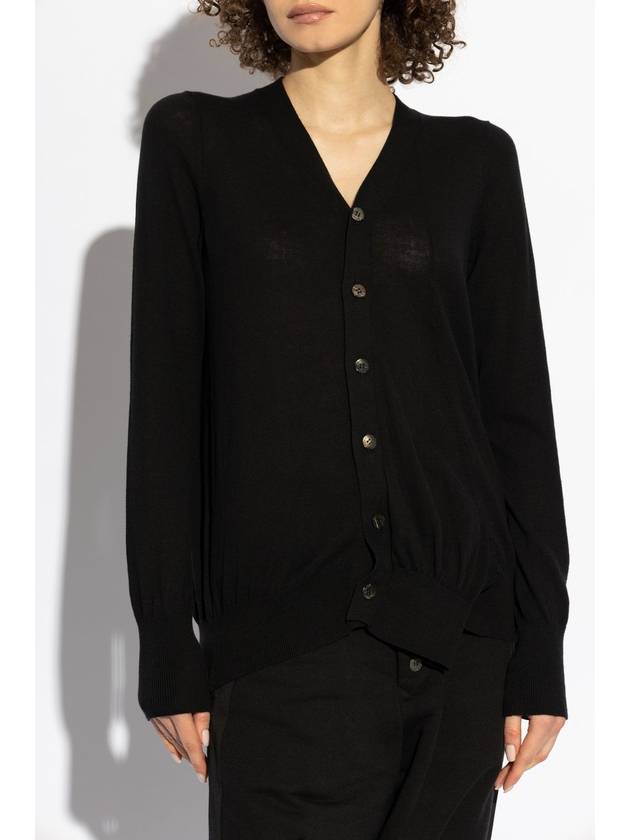 Yohji Yamamoto Cardigan With Logo, Women's, Black - YOHJI YAMAMOTO - BALAAN 3