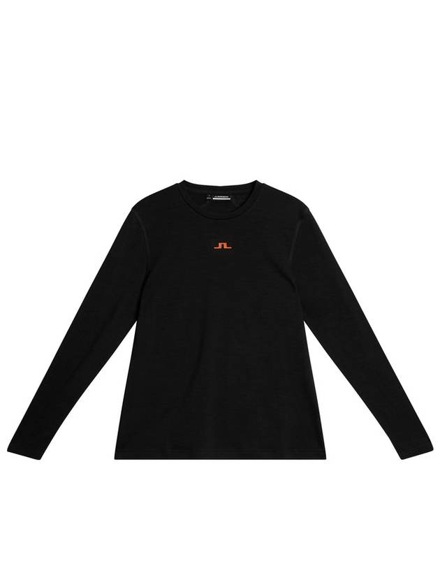 Shauna Logo Long Sleeve T-Shirt Black - J.LINDEBERG - BALAAN 2