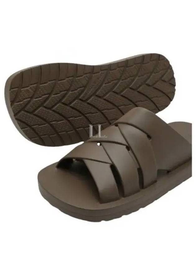 Flintston Intrecciato Matte Rubber Sandals Solid - BOTTEGA VENETA - BALAAN 2