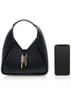 Women's G Hobo Rock Soft Leather Shoulder Bag Black - GIVENCHY - BALAAN 7