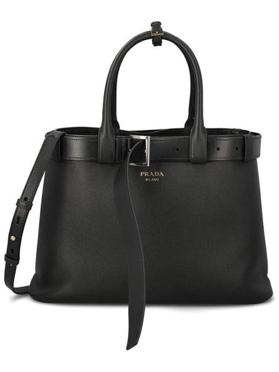 Buckle Large Tote Bag Black - PRADA - BALAAN 2