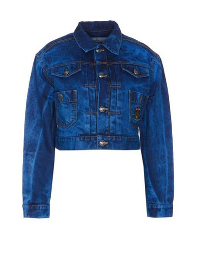 Marlene Crop Top Denim Jacket Blue - VIVIENNE WESTWOOD - BALAAN 2