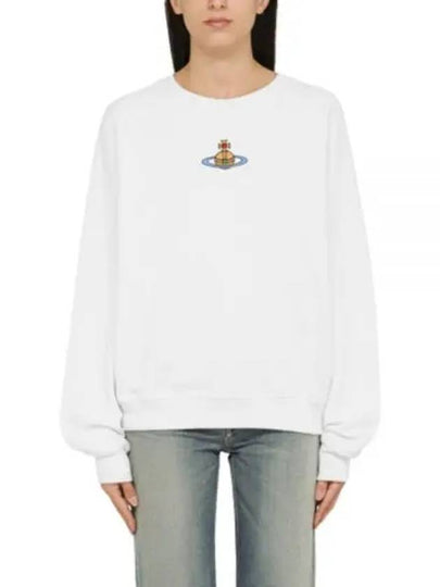 ORB Logo Crewneck Sweatshirt White - VIVIENNE WESTWOOD - BALAAN 2