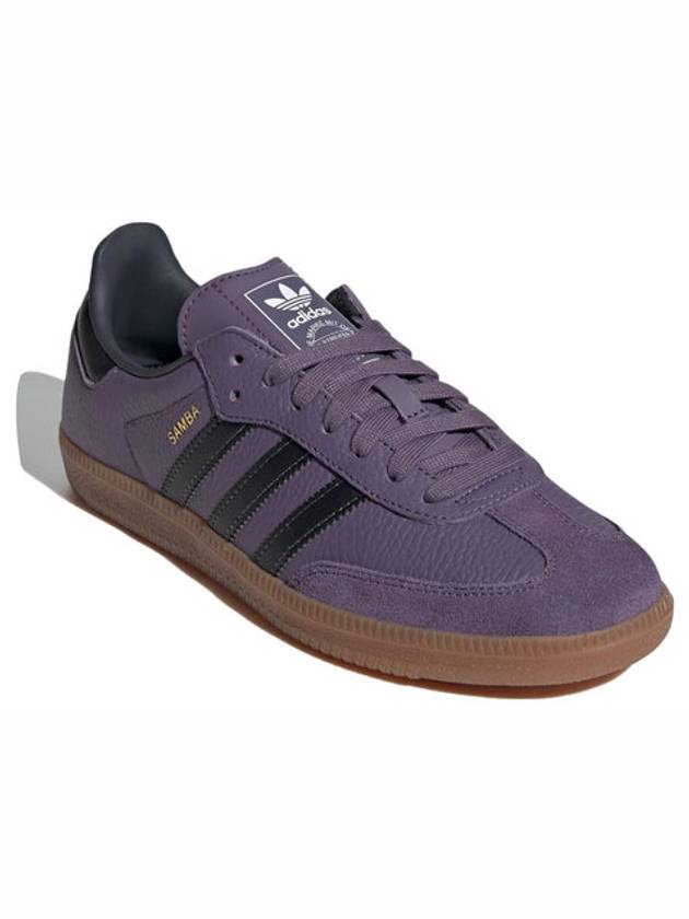 Samba OG Leather Low Top Sneakers Shadow Violet - ADIDAS - BALAAN 4