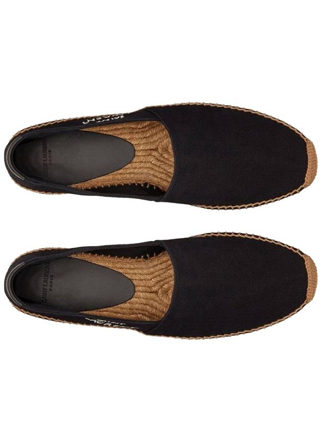 Logo Monogram Espadrilles Black - SAINT LAURENT - BALAAN 3