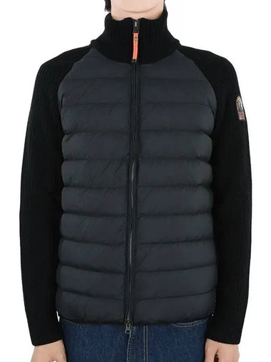 Men's Olmo Knit Down Padded Jacket Black PMHY RB02 541 - PARAJUMPERS - BALAAN 1