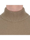 Ghost Piece Mock Neck Virgin Wool Knit Top Beige - STONE ISLAND - BALAAN 7