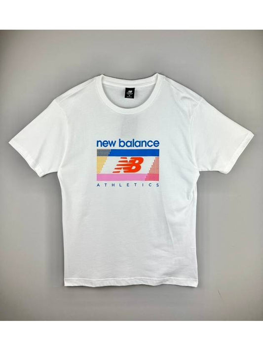 Tshirt AMT21502 White MENS - NEW BALANCE - BALAAN 1