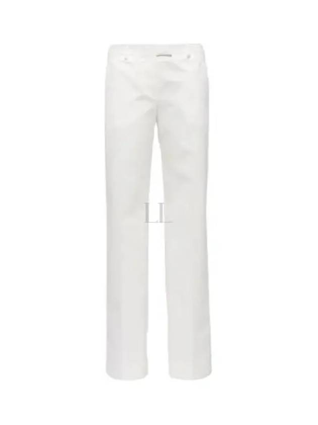 Cotton Chino Straight Pants White - MIU MIU - BALAAN 2