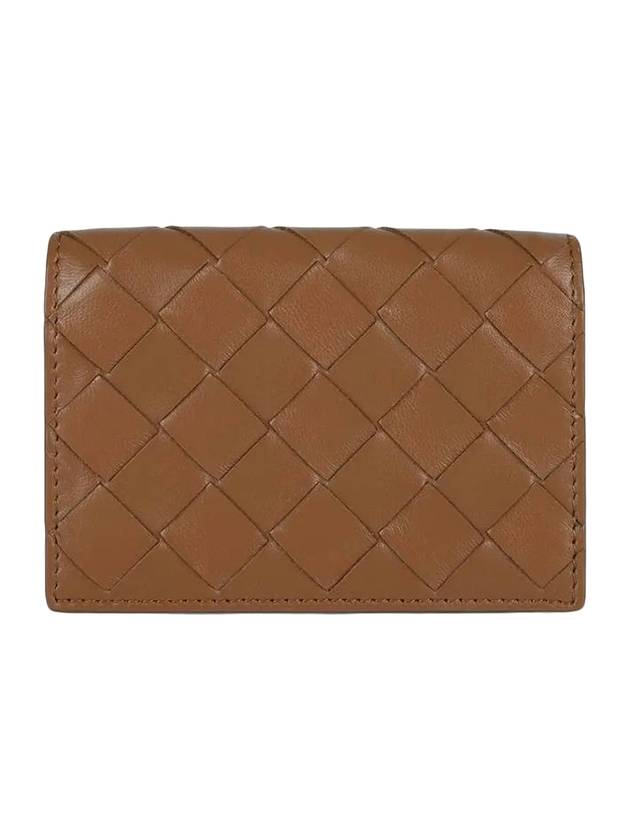 Intrecciato Flap Business Card Wallet Brown - BOTTEGA VENETA - BALAAN 1