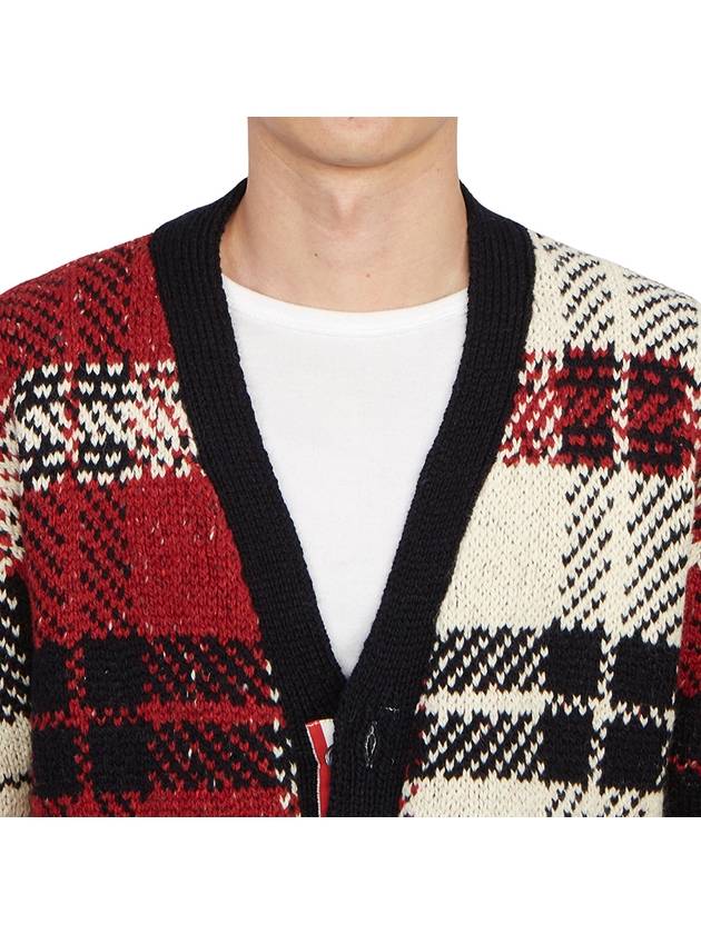 Donegal Tartan Check Cardigan - THOM BROWNE - BALAAN 9