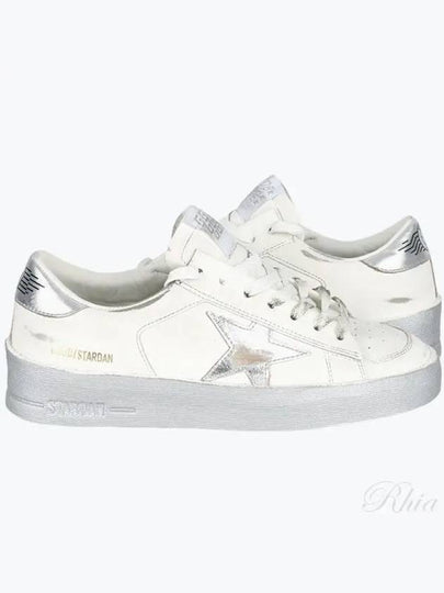 Stardan Silver Tab Low Top Sneakers White - GOLDEN GOOSE - BALAAN 2