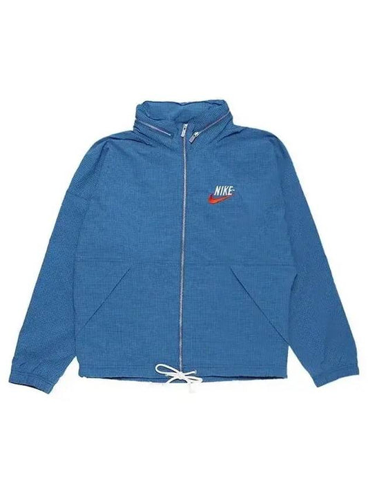 NSW Trend Woven Zip-Up Jacket Dark Marina Blue - NIKE - BALAAN 1