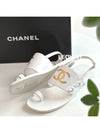 CC Logo Printing Sandals White - CHANEL - BALAAN 4