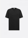 Embroidered Logo Short Sleeve T-shirt Black - DIOR - BALAAN 2